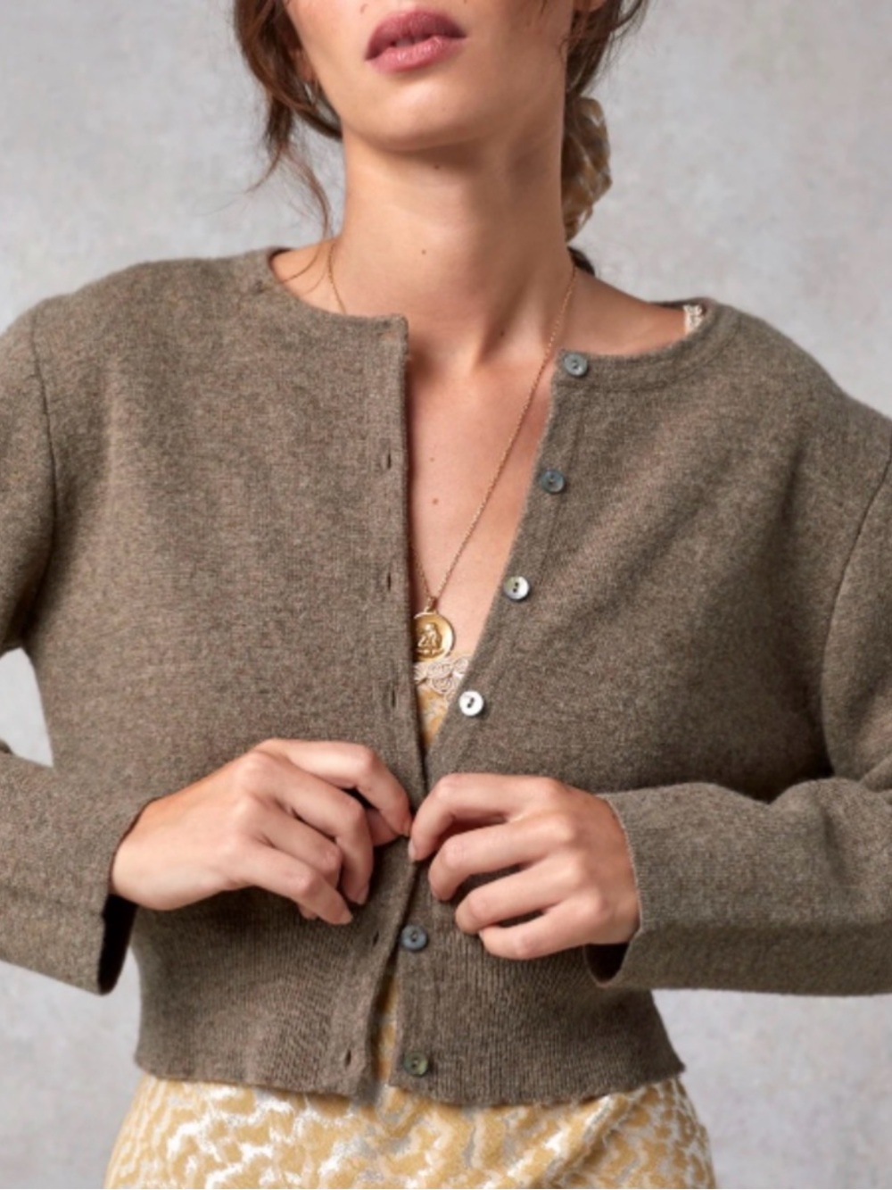 Rouje Paris Yellow Nathalie Wool Cardigan
